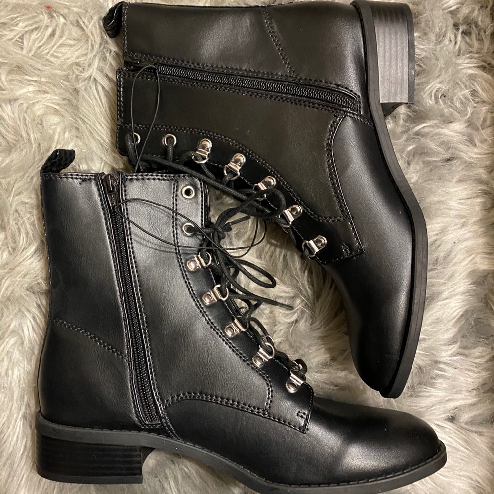 Pointy black boots from Express